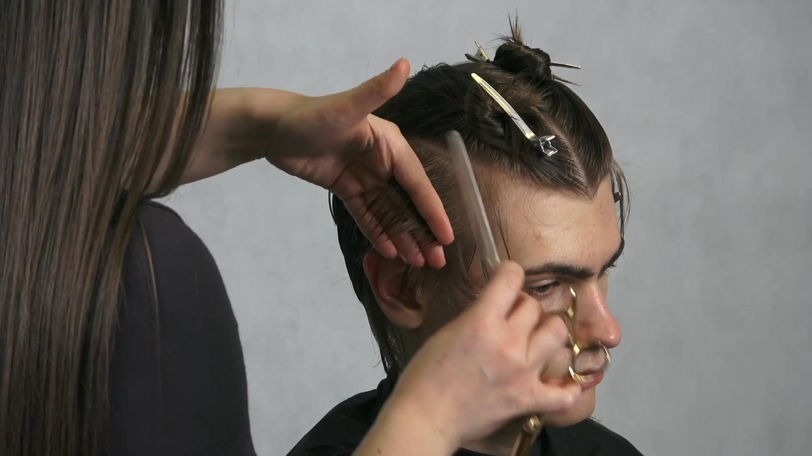 Teksturowany mullet z gradacją